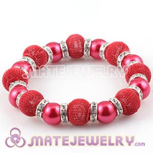 Wholesale Red Beaded Basketball Wives Bracelets 