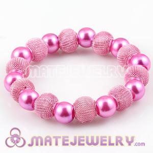 Wholesale Cheap Pink Beaded Basketball Wives Bracelets 