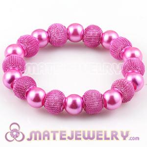 Wholesale Cheap Pink Beaded Basketball Wives Bracelets 
