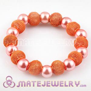 Wholesale Cheap Orange Beaded Basketball Wives Bracelets 