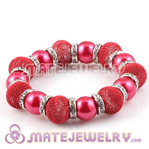 Wholesale Cheap Red Beaded Basketball Wives Bracelets 