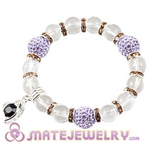 Clear Crystal Beaded Basketball Wives Bracelets With Czech Crystal Beads 