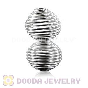 Wholesale Silver Basketball Wives Beads For Hoop Earrings 