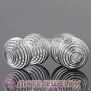 Wholesale Silver Basketball Wives Beads For Hoop Earrings 