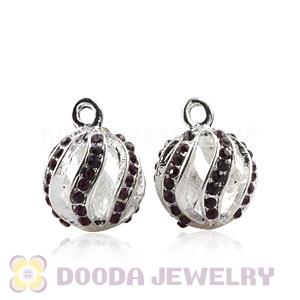 Fashion 14mm Silver Plated Alloy Pendants With Stones Wholesale