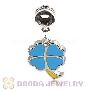 Platinum Plated Alloy Enamel Four-Leaf Clover European Charms Wholesale 