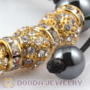 Handmade Style TresorBeads Crystal Ball Bead Bracelets With Hematite