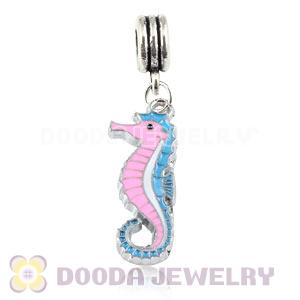 Platinum Plated Alloy Enamel European Seahorse Charms Wholesale 