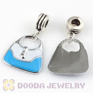 Platinum Plated Alloy Enamel European Handbag Charms Wholesale 