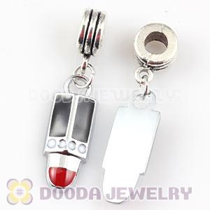 Platinum Plated Alloy Enamel European Lipstick Charms Wholesale 