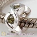 925 Sterling Silver European Style Beads with Stone