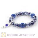 Snowflake Glass Beaded Basketball Wives Bracelets With Czech Crystal Beads
