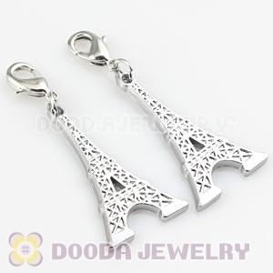 Platinum Plated Alloy European Jewelry Eiffel Tower Charms Wholesale 