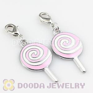 Platinum Plated Alloy Enamel European Jewelry Lollipop Charms Wholesale 