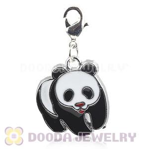 Platinum Plated Alloy Enamel European Jewelry Panda Charms Wholesale 