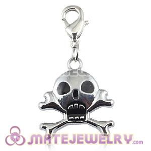 Wholesale Platinum Plated Alloy European Jewelry Skull Charms 