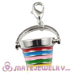 Wholesale Platinum Plated Alloy European Jewelry Barrel Charms 