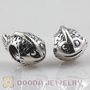 925 Sterling Silver European Fish Charms Beads Wholesale