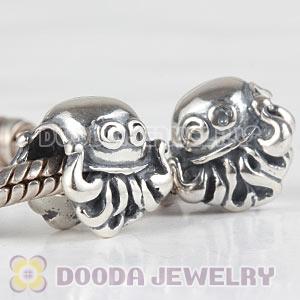 925 Sterling Silver European Octopus Charms Beads Wholesale