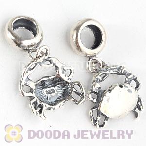 925 Sterling Silver Crab Dangle Charms Wholesale