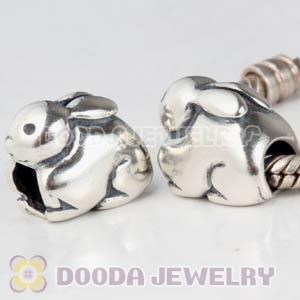 925 Sterling Silver European Easter Bunny Charms Beads Wholesale