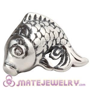 Sterling Silver European Fish Charms Beads Wholesale