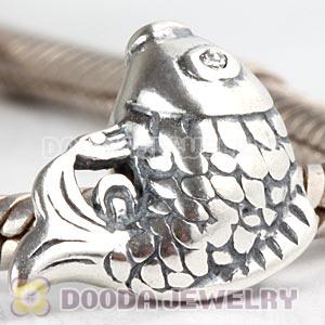 925 Sterling Silver European Fish Charms Beads Wholesale