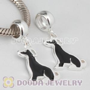 925 Sterling Silver Enamel Dangle Dog Charms Wholesale
