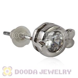 Sterling Silver Fashion CZ Stud Earrings