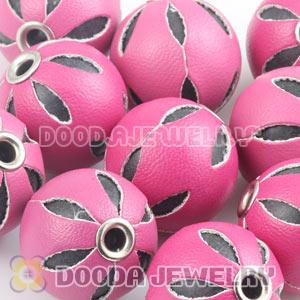 18mm Peach Basketball Wives Leather Beads For Earrings Wholesale 