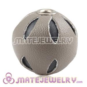 Wholesale 18mm Brown Basketball Wives Leather Beads For Earrings 
