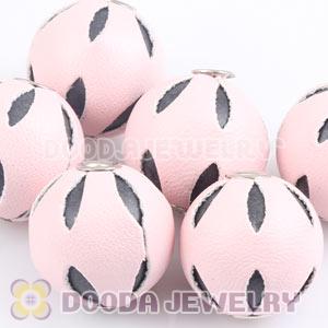 18mm Pink Basketball Wives Leather Beads For Earrings Wholesale 