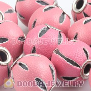 12mm Pink Basketball Wives Leather Beads For Earrings Wholesale 