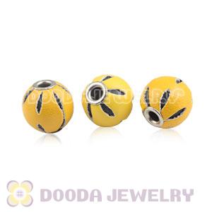 12mm Yellow Basketball Wives Leather Beads For Earrings Wholesale 