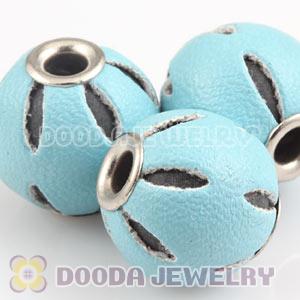 12mm Blue Basketball Wives Leather Beads For Earrings Wholesale 