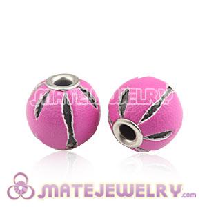 Wholesale 12mm Pink Basketball Wives Leather Beads For Earrings 