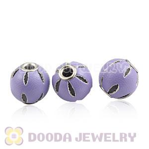 12mm Lavender Basketball Wives Leather Beads For Earrings Wholesale 