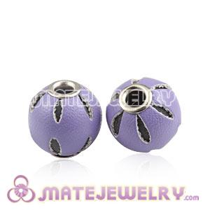 Wholesale 12mm Lavender Basketball Wives Leather Beads For Earrings 