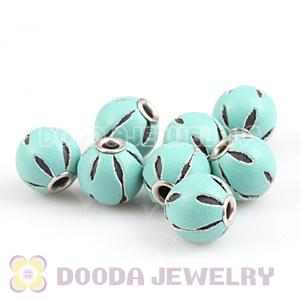 12mm Cyan Basketball Wives Leather Beads For Earrings Wholesale 