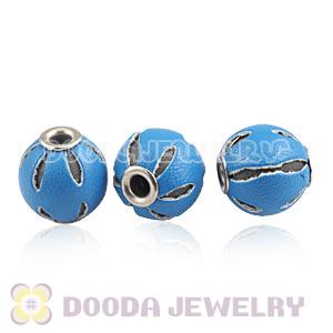 12mm Blue Basketball Wives Leather Beads For Earrings Wholesale 