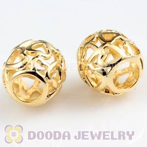 Gold plated Sterling Silver European Lotsa Love charm Beads