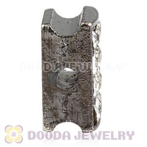 Gun Black Pave Crystal Square Alloy Beads Wholesale