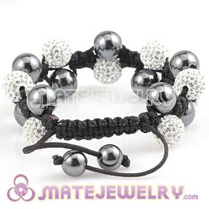 Fashion 2012 Handmade Multi Row Bracelets With Czech Crystal And Hematite 