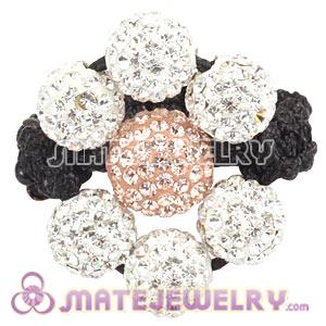 Wholesale Handmade Macrame Czech Crystal Flower Rings