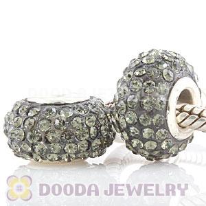 Wholesale European Pave Crystal Bead With Alloy Core