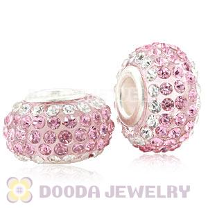 Wholesale European Pave Crystal Bead With Alloy Core