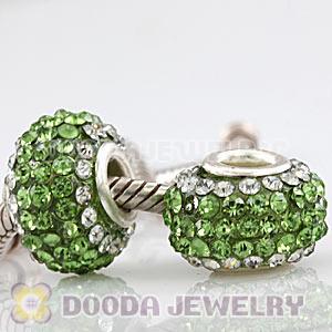 Wholesale European Pave Crystal Bead With Alloy Core