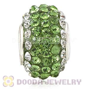 Wholesale European Pave Crystal Bead With Alloy Core