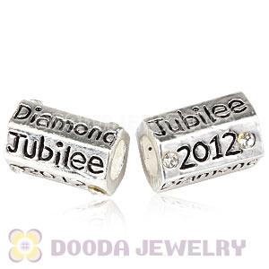Wholesale Silver Plated European Jubilee Diamond 2012 Charm Beads