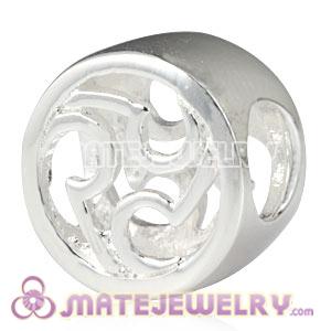 Wholesale Sterling Silver European Barrel shaped with 3 spokes Charm Beads
